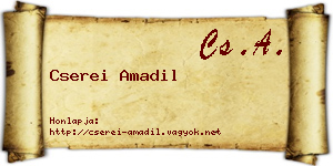 Cserei Amadil névjegykártya